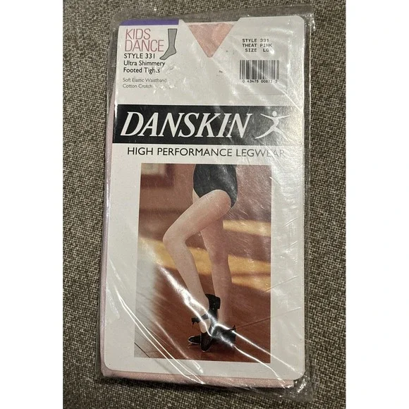 2 Danskin Ultra Shimmery Footed Tights Theat Pink Girl Large Styl 331 Dance Wear - Picture 7 of 9
